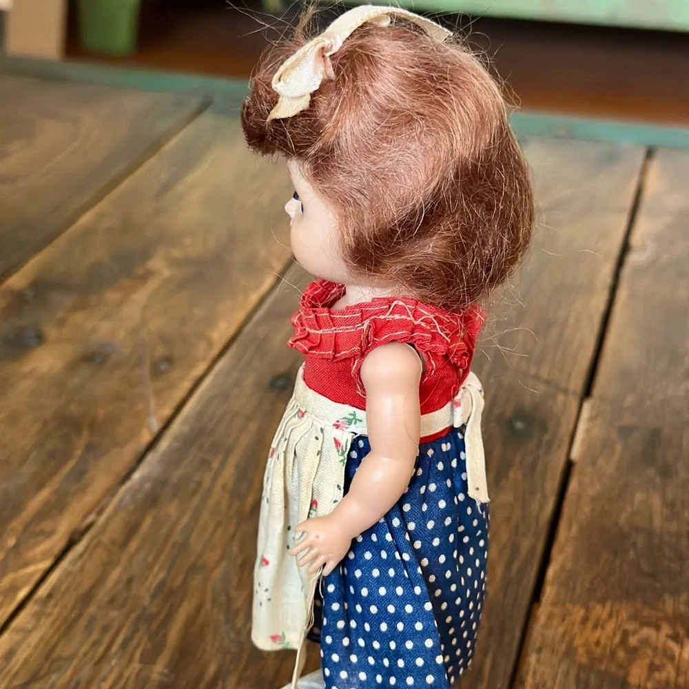 Sweet Vintage 1950s 8 in Walker Doll, Sleep Eyes, Mid-Century Charm